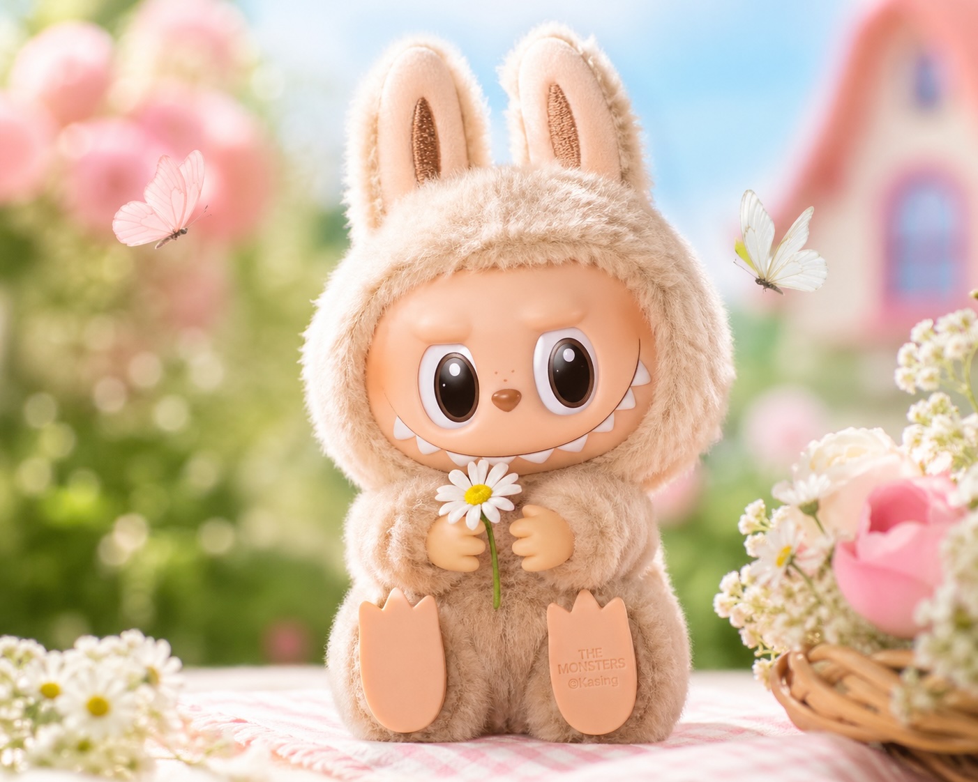 POP MART ラブブ（LABUBU）正規品のうさぎ耳プラッシュフィギュア